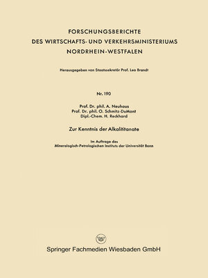 cover image of Zur Kenntnis der Alkalititanate